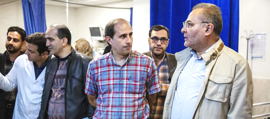 بازدید رئیس دانشگاه از بخش های مختلف بیمارستان امام خمینی(ره) اردبیل