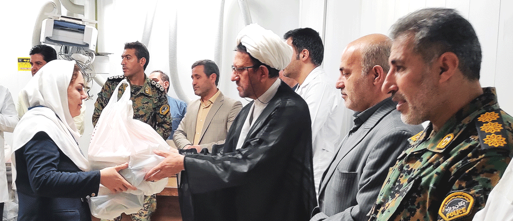 تجلیل از مدافعان سلامت بخش اورژانس بیمارستان توسط کارکنان یگان ویژه استان