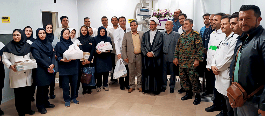 تجلیل از مدافعان سلامت بخش اورژانس بیمارستان توسط کارکنان یگان ویژه استان