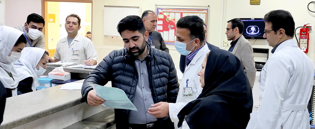 بازدید کارشناسان بازرسی وزارت بهداشت درمان و آموزش پزشکی کشور از واحدهای مختلف بیمارستان امام خمینی(ره) اردبیل