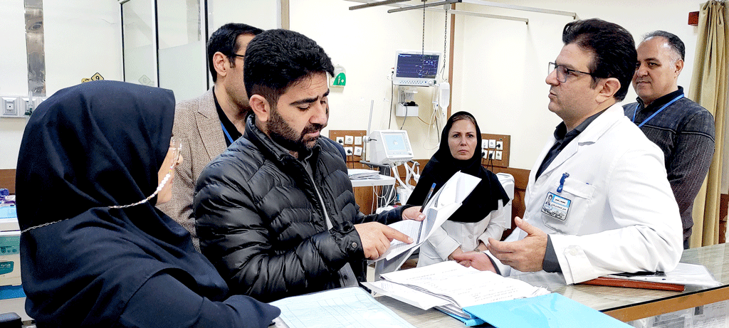 بازدید کارشناسان بازرسی وزارت بهداشت درمان و آموزش پزشکی کشور از واحدهای مختلف بیمارستان امام خمینی(ره) اردبیل