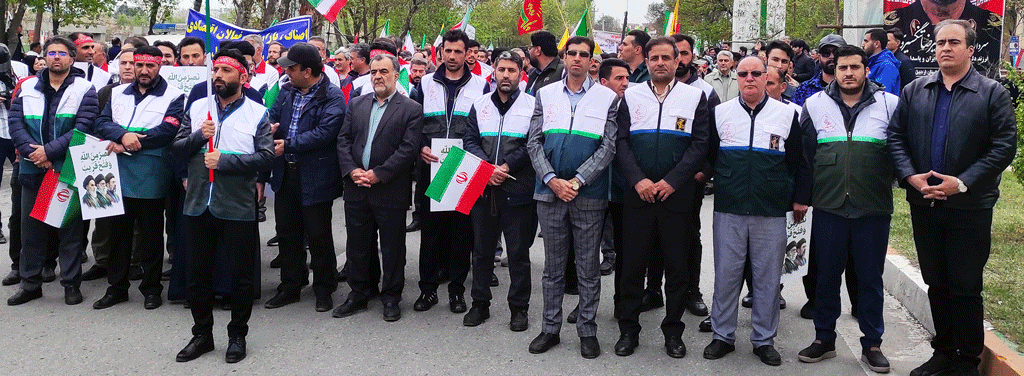 حضور جمعی از بسیجان بیمارستان در رزمایش جان فدایان ایران