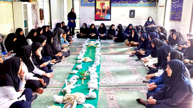 برگزاری مراسم عزاداری و سفره احسان بمناسبت شهادت حضرت رقیه(س) در بیمارستان امام خمینی(ره) اردبیل
